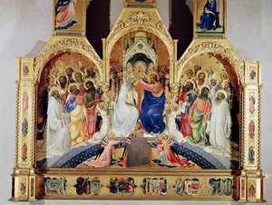 De kroning van de Maagd door Lorenzo Monaco